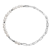 Smiley Silver Baroque Elio Necklace